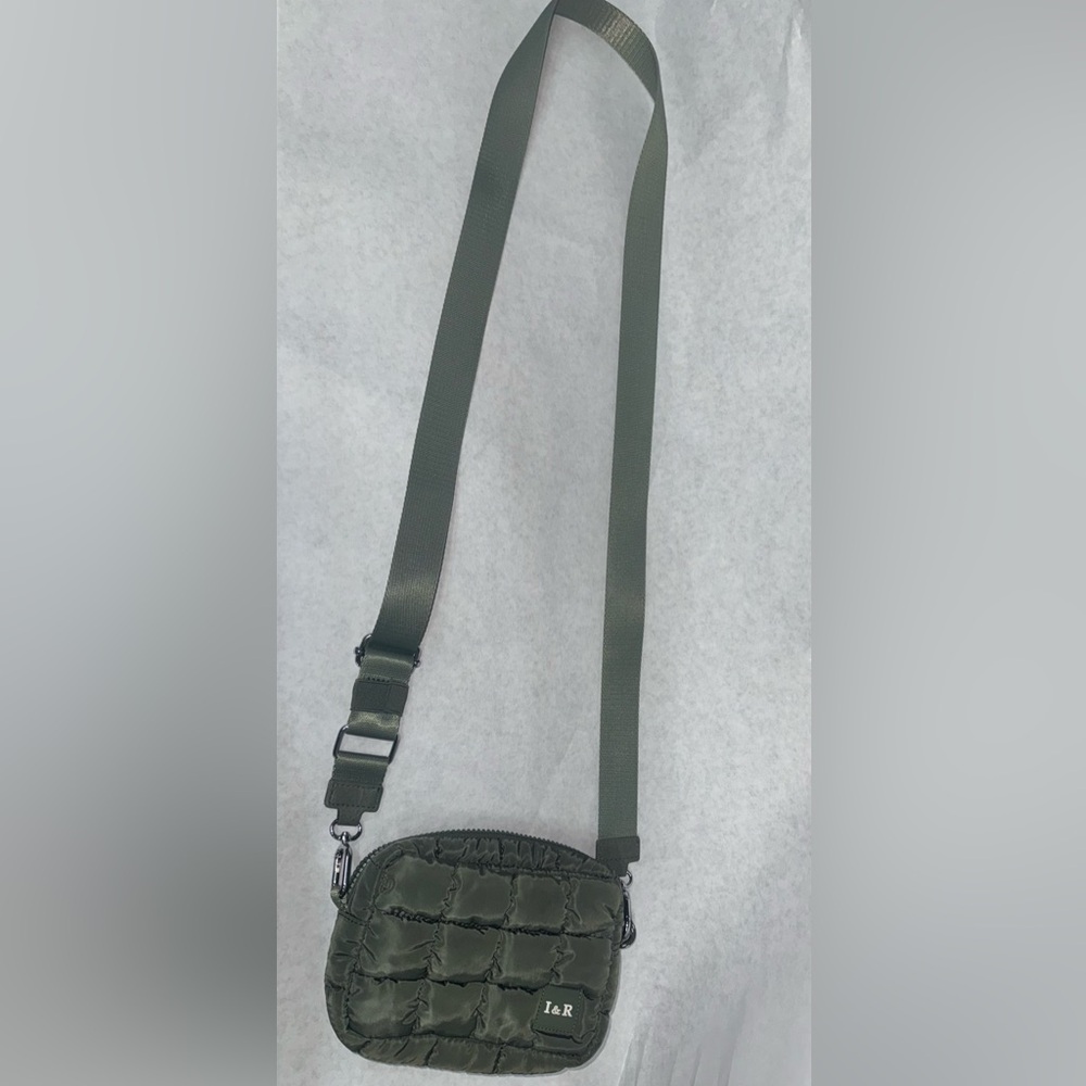 Iris and rainbow mini crossbody with wristlet strap